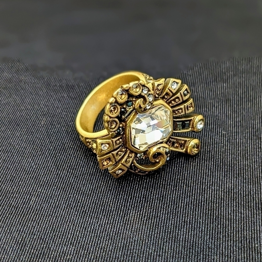 Heidi Daus French Kiss Antique Gold Ring - Picture 15 of 15